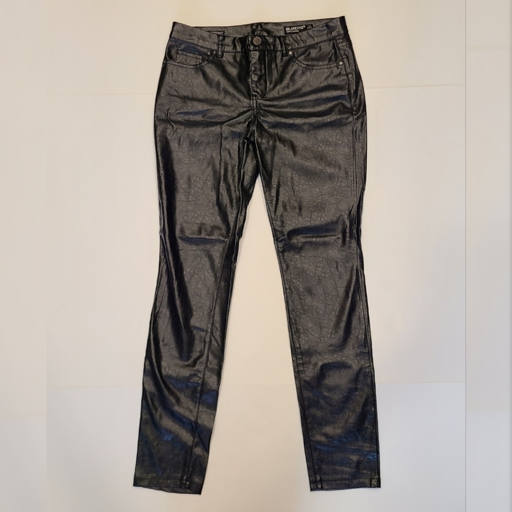 Blank NYC Black Faux Leather Vegan Leather Skinny Classique Pants 27 NWOT - Picture 2 of 12